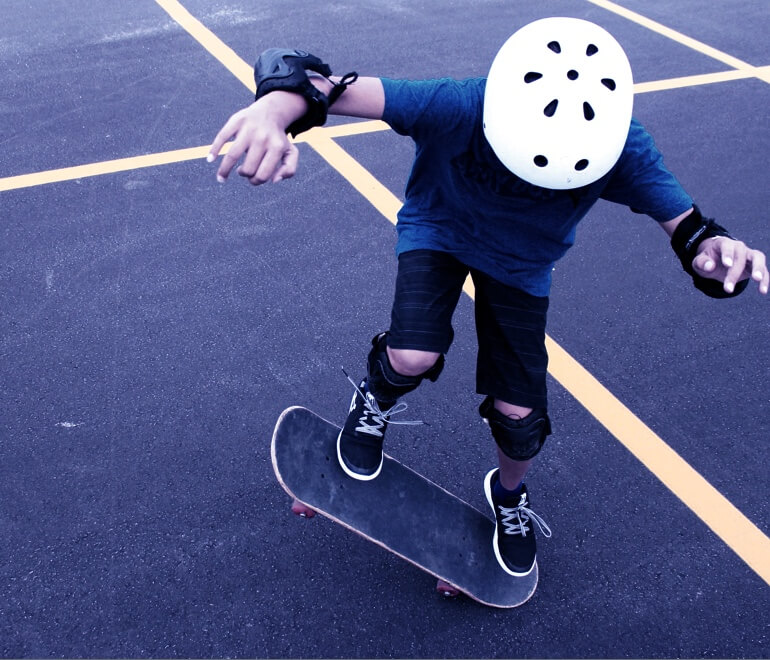 kid on a skateboard